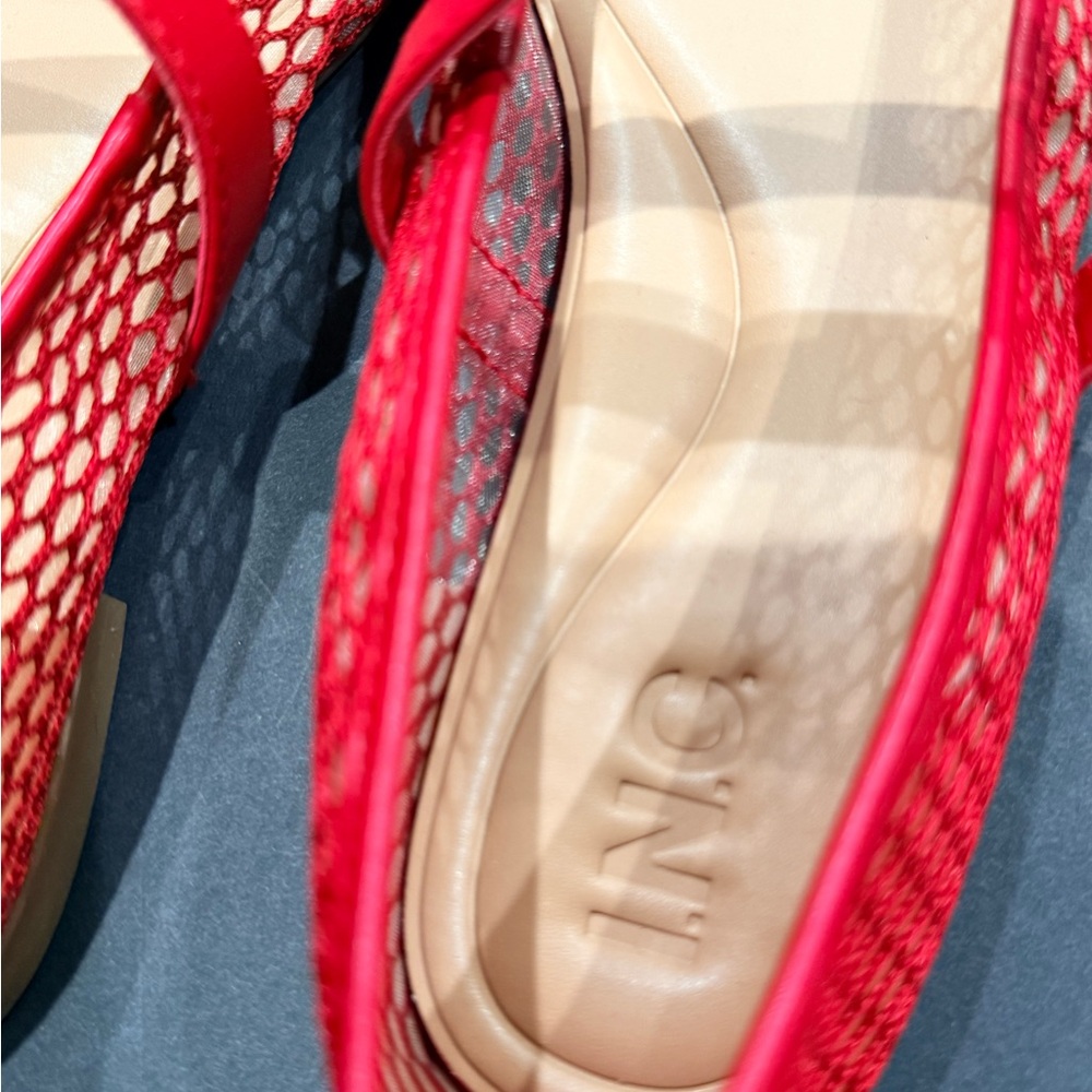 INC International Concepts Red Mesh Flats - Picture 3 of 14
